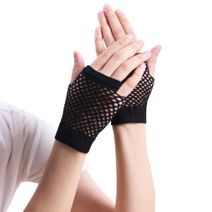 Lưới Găng tay mỏng thoáng khí hình xăm sẹo hộp đêm găng tay gợi cảm