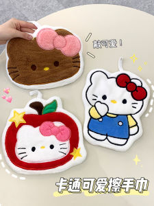 Khăn Lau Tay Hoạt Hình KT Cat Thấm Hút Siêu Nhanh Khăn Lau Khô Nhanh Treo Khăn Lau Nhà Bếp Phòng Tắm Dày Khăn Lau Tay