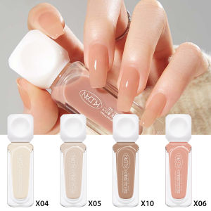 4PCS/Set 10ml Water-Based Red Nail Polish Glitter Color Peel Off Long Lasting Quick Drying No Need of Lamp to Cure Nail Supplies
