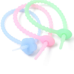 1-5pcs Noctilucent Cute Candy Color Silicone Reusable Bag Ties Keychain Exquisite Lanyard Strap Key Ring Car Key Chains For Handmade Jewelry Findings Gifts