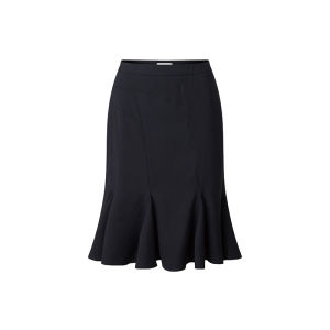 Elegant Black Fish Tail Casual Vintage Versatile Pleated Skirt mid Length Slimming Half Skirt Some Idea Commute Simple Style
