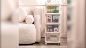 MEIANVU 3/4/5 Layers Baby Essentials Trolley Cart Organizer Drawer Design Storage Rack Rolling Cart With Wheels