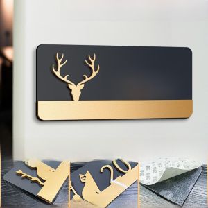 Acrylic Door Number Plaque Cartoon Style Company Office Identification Sign No Nail Needed Ideal for Home Room Rent Villa Partition