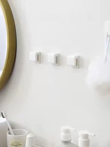 Toothbrush Rack Wall-Mounted Punch-Free Bathroom Toilet Facial Cleanser Hanging Clip Self-Adhesive hookToothpaste Holder Hook