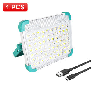 2026 New Rechargeable Solar Flood Light Outdoor Portable LED Spotlight Rechargeable Projector Floodlight Construction Lamp