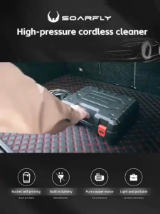 SOARFLY เครื่องฉีดน้ำแรงดันสูง เครื่องฉีดน้ำ 88000mah มีแบต2ก้อน ปืนฉีดน้ำไร้สาย ปืนฉีดน้ำแรงดันสูงไร้สาย เครื่องฉีดน้ำแรงดันสูงไร้สาย เหมาะสำหรับล้างรถ ชลประทานการเกษตร ล้างหน้าต่าง ล้างรถ พื้น