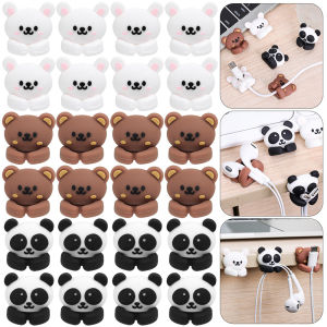 ที่ใส่สายบนโต๊ะรูปการ์ตูนน่ารักที่จัดระเบียบที่ม้วนเก็บหูฟังยูเอสบีสำนักงานบ้านอุปกรณ์เสริมตกแต่งโต๊ะ