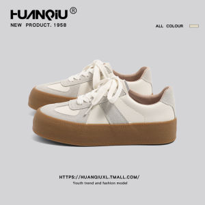 รองเท้าเด็กซ์สไตล์ย้อนยุคสำหรับผู้หญิง รองเท้าลำลองแบบสวมหัวกลม ด้านบนทำจากหนัง PU ด้านในทำจากผ้า รองเท้าส้นหนา