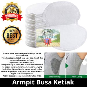 TJ Bantalan Penyerap Keringat Ketiak Pad Ketek Underarm Armpit Pad Burket Anti Basah Keringat Sekali Pakai Bahan Tebal Sepasang