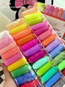 Clay Mainan Anak Isi 12 Pcs Clay Polymer 12 Warna Mainan Lilin Platisin UltraLight Clay Slime