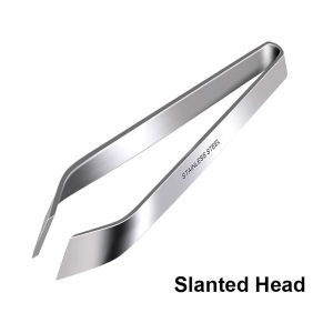 1/2pcs 430 Stainless Steel Fish Bone Tweezers Pincer Clip Flat and Slant Pliers Meat Hair Remover Tool for Removing Salmon Bones