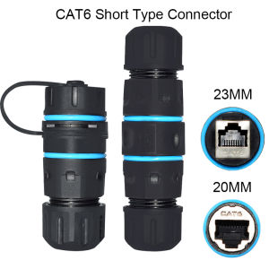 M20/M23 RJ45 Waterproof Connector Industrial Ethernet CAT6 Panel Type Network Plug Direct Waterproof Socket RJ45 Circular Joint