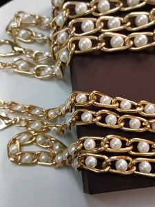 Gesper Ikat Pinggang Mutiara Korean Fashion Belt Model Rantai Tali Pinggang Aksesoris TP004