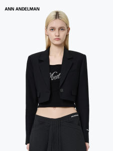 ANN ANDELMAN | Galaxy Sparkling Studded Black High Waisted Leisure Suit Jacket