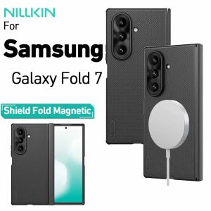 For Samsung Galaxy Z Fold 7 Magnetic Fold Phone Case Nillkin Frosted Shield Anti Fingerprint Shockproof Back Protective Cover