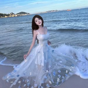 CHANGTONG | Slimming Waistline Beach Holiday Style Ladies Dress