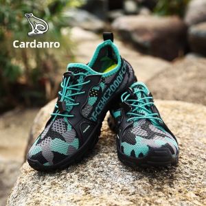 Cardanro Mens Sandals Breathable Quick-Dry Outdoor Fishing River Trekking Shoes Summer Casual Flat Rubber Sole Sandals