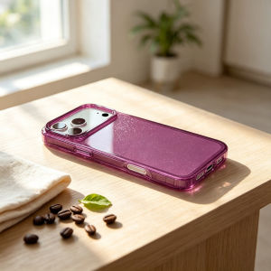 Luxury Transparent Glitter Case for IPhone 18 Pro Max 17 Pro Shockproof Protect Cover. New Cherry Red Light Blue Anti Yellowin