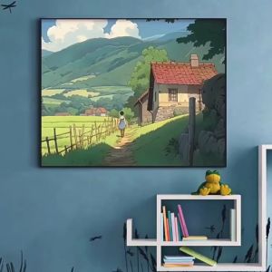 ภาพวาด สไตล์มินิมอล ศิลปะการวาดภาพแขวน ผลงานของ Miyazaki Hayao