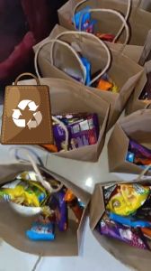 12 Pcs Paper Bag Polos Ukuran S-M-L Paperbag Buket