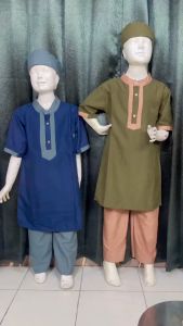Setelan Koko Ammar Pakistan Anak Laki-Laki 1-8 Tahun - Stelan Baju Celana Dan Peci Elegan Terbaru - Fashion Muslim Pakaian Pria Terlaris Premium