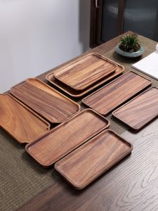 Walnut Wood Rectangular Tea Tray