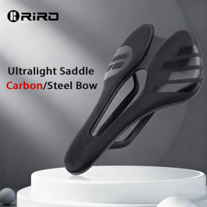 RIRO Bicycle Saddle Carbon/steel Bow Comfortable Eva Filling Bike Seat Cushion Durable Road Mtb Bike Hollow Saddle Cycling Parts