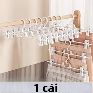 Kẹp Quần Áo Không Để Lại Vết Tích Có Thể Điều Chỉnh Chống Trượt Dành Cho Quần Tây Đồ Dùng Gia Đình Giúp Tiết Kiệm Không Gian Bằng Nhựa.