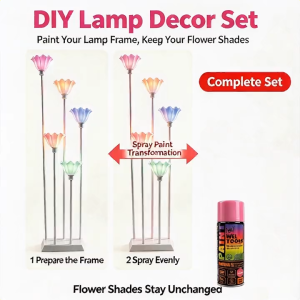 Reusable Wedding Flower Road Lead Lamp DIY Set Color Customizable Floor Lamp with Spray Paint for Party Event Decor