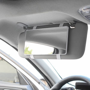 New HD Car Sun Visor Plate Portable Makeup Mirror For Girls Women Strap Installation No Light Mirror Auto Interior Accessories