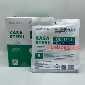 OneHealth Kasa Steril 081010 10x10 cm 8 Ply 5 Lembar Satuan Per Piece Perban Lipat Dalam 10 x 10 cm
