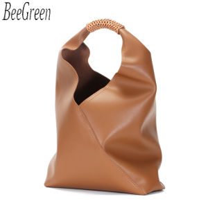 BeeGreen Women High Quality Cow Leather Shoulder Bag Elegant Underarm Bag Fashion Commuter Bag with Removable inner bag