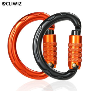 CLIWIZ Brand Semi-circular Triple Auto Lock Carabiners Outdoor Mountaineering Climbing Caving Load Bearing Master Lock CE/UIAA