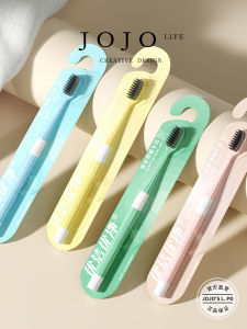 Adult Small Head Bamboo Charcoal Toothbrush Macaron Color Carbon Fiber Soft Bristles Oral Care Dental Cleaning Tool