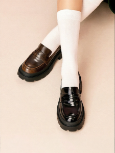 Toomanyshoes | Cherry Blossom Under College Style Womens Loafers
