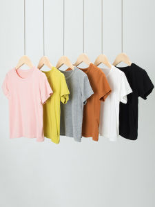 Girls Short Sleeve T-Shirt Modal Thin Base Shirt Summer Childrens Fashionable Baby Top Korean Style Loose Fit Sweat Absorbent