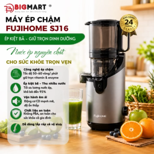Máy Ép Chậm Kiệt Bã Fujihome SJ16 Công Suất 250W - Máy Ép Trái Cây Rau Củ Quả Nguyên Trái Cao Cấp Chính Hãng