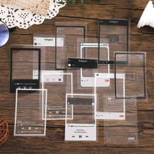 Life Border Pet Journal Stickers Retro Photo Frame Landscape Collage Pain Wrapped Card Decorative Material Stickers