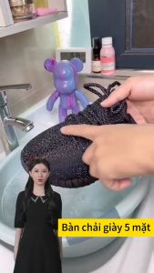 Bàn Chải Chà Giày 3 Đầu Cọ Tẩy Sạch Vết Bẩn Lau Ngày Cọ Chà Giày Cầm Tay Cán Dài -GD881-BCchaGiay