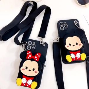 Honor 90 200 Lite X9C X7C X5B X9 X6B X9b X9A X6 X6A X7B X8 X8b X8A X7a 50 70 Smart Magic 6 5 Pro X5 Plus X50 Minnie Wallet Strap Phone Case