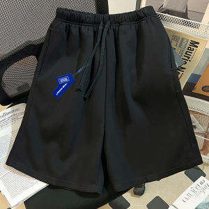 กางเกงขาสั้นทรงตรงผ้าฝ้ายแท้สำหรับฤดูร้อน กางเกงขาสั้นทรงหลวมสไตล์อเมริกันย้อนยุคสำหรับผู้ชายและผู้หญิง กางเกงขายาวทรงสปอร์ตสำหรับฤดูร้อน