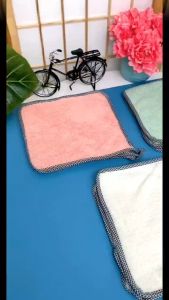 ห้องครัวทุกวันผ้าเช็ดจานผ้าจานครัว Rag Non-Stick น้ำมันหนาผ้าทำความสะอาดโต๊ะดูดซับ Scouring Pad