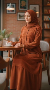 Aira Dress Gamis Wanita Mix Bb 45-85 Dengan Bahan Crinkle Mix Brukat Dress Elegan Muslimah