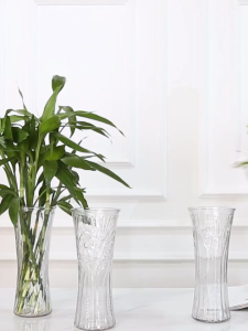 Rich Bamboo Flower Vase Large Lily Bottle Glass Vase Transparent Hydroponic Rich Bamboo Lily Living