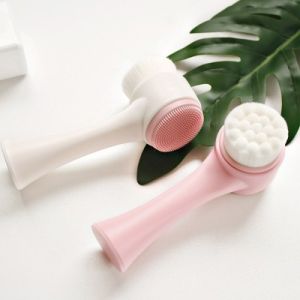 3D Double Sides Facial Cleanser Brush Silicone Brushes Deep Clean Manual Wash Face Tools