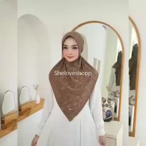 RAFILAH HIJAB Bergo Instan Ped Tali Carissa Emboss Timbul Jilbab Carisa Tali Kerudung Jersey V Lancip Segitiga Mariam Pet Murah Sheloveshopp