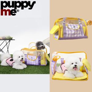 PuppyMe Pet Outing Bag Breathable Dog Bag Cat Bag Maltese Bichon Single Shoulder Handbag Waterproof Travel Backpack for Dogs