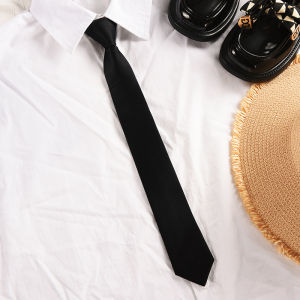 JIFANPAUL | Decorative Black Tie Shirt College Style Easy Zipper No Tie