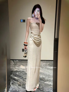 Elegant Summer Knitted Three-Piece Set Womens Loose Fit Sleeveless Top High Waist Midi Skirt Open Cardigan Fashion Ensemble