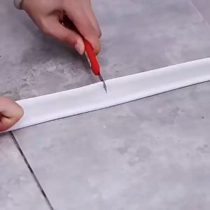 Silicone Water Blocking Strip Height 10cm / Self-Adhesive Water Stopper / Water Barrier Strip For Bathroom / Washstand